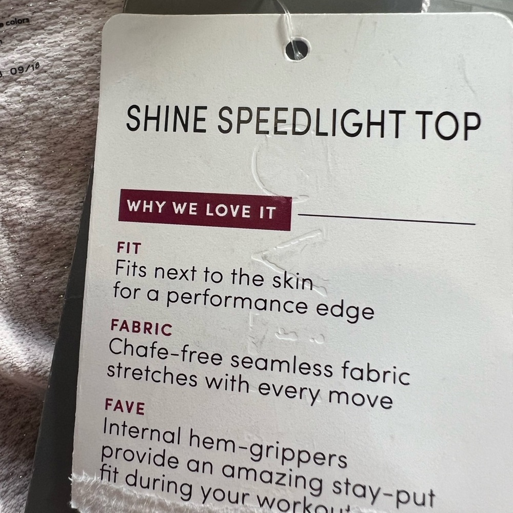 NWT Athleta‎ Shine Speedlight Top- Pink- Medium - Picture 10 of 11